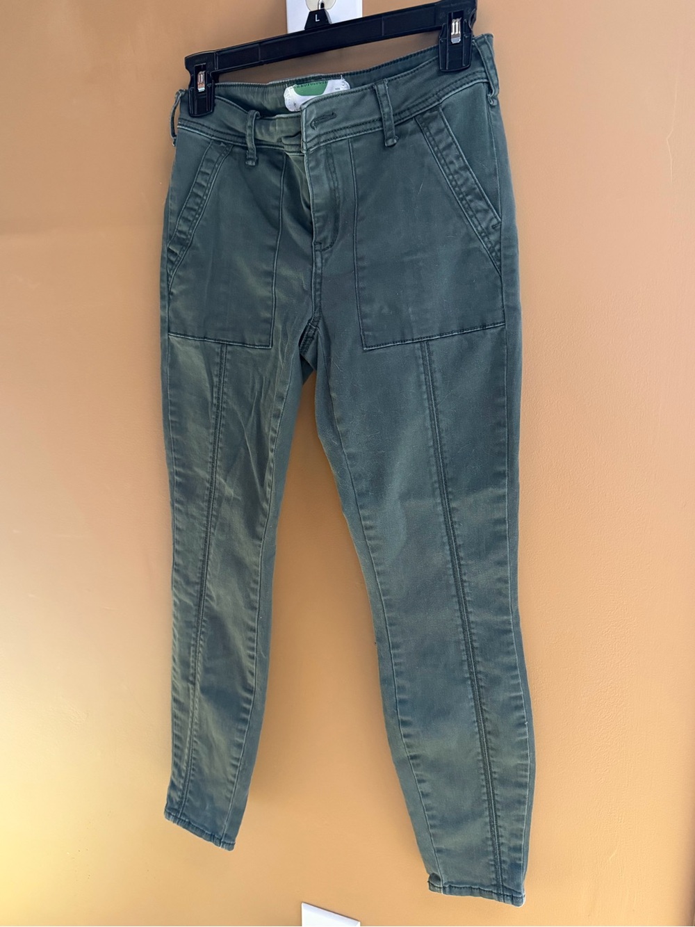Anthropologie Olive Green Skinny Utility Pants
